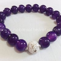 026 Dunkel Elegantes Lila Armband