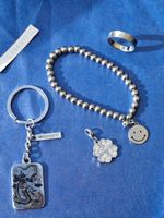 Lot vier Stk Edelstahl Vintage Schmuck AISI