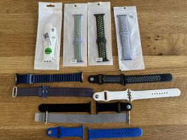 Armbänder für Apple Watch 42mm 7 Stk. neuwertig