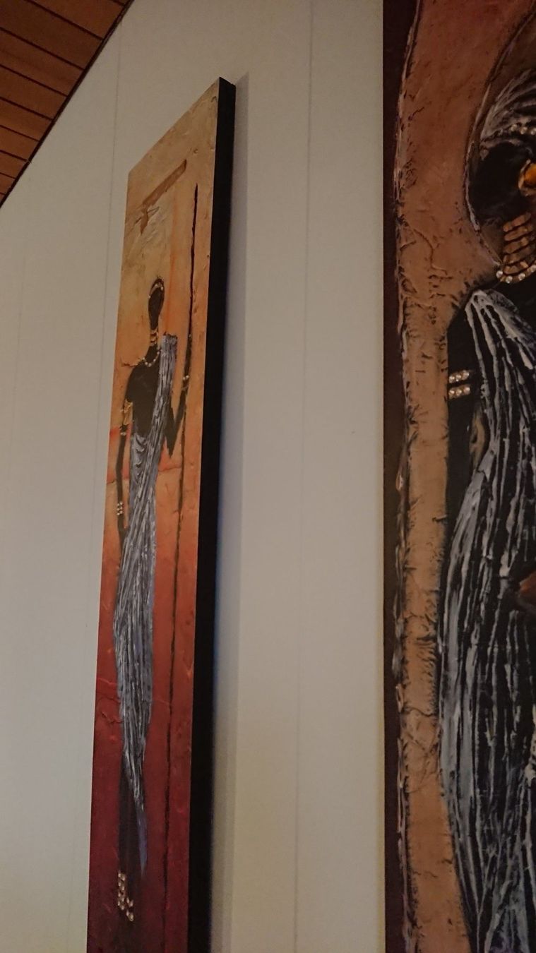 Foto & Immagini: Drei Afrika Kunstdrucke Bilder auf Holz – Usato da Hallau venduto da CHACLA 1