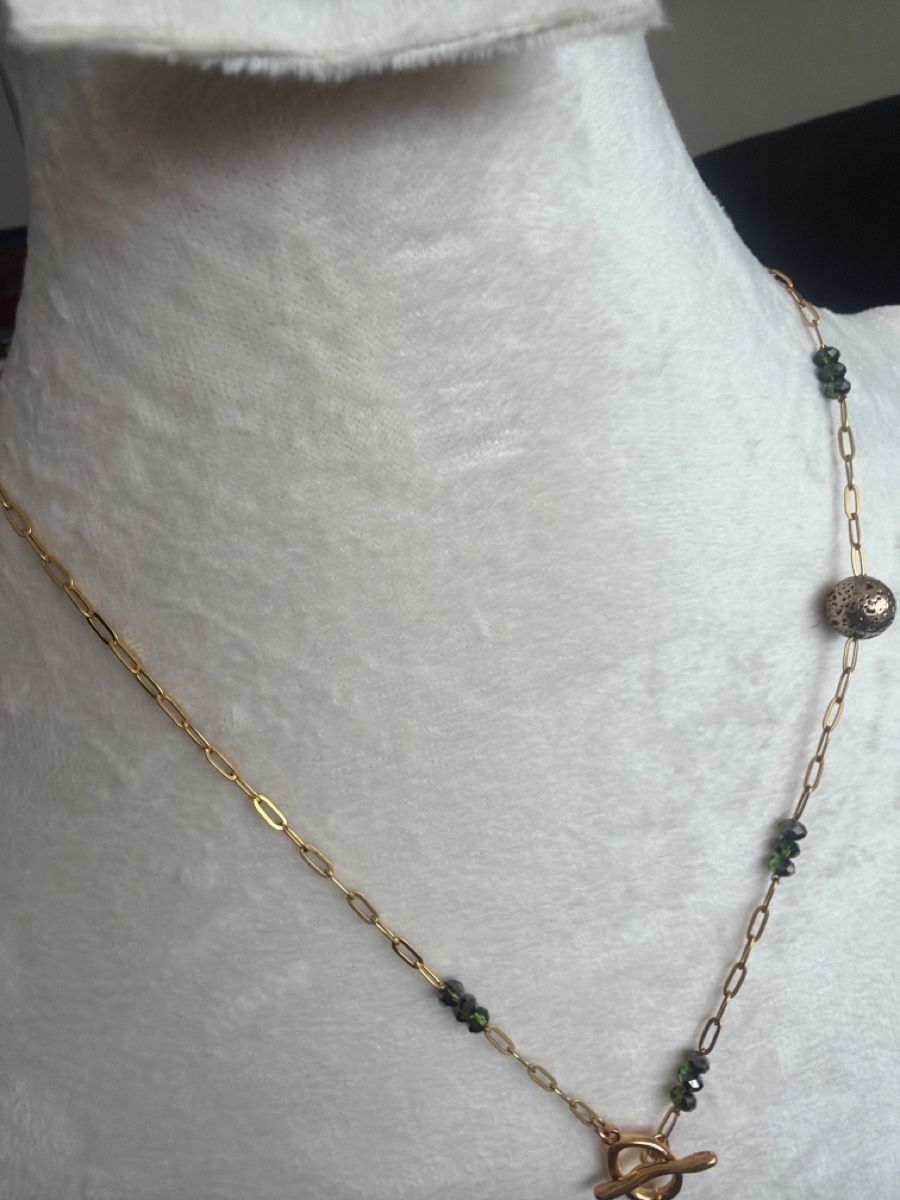 Ketten: Collier Doré Pendentif Vert Perles  Neuf – Neu (gemäss Beschreibung) aus Bouveret von dou_g8q7 4