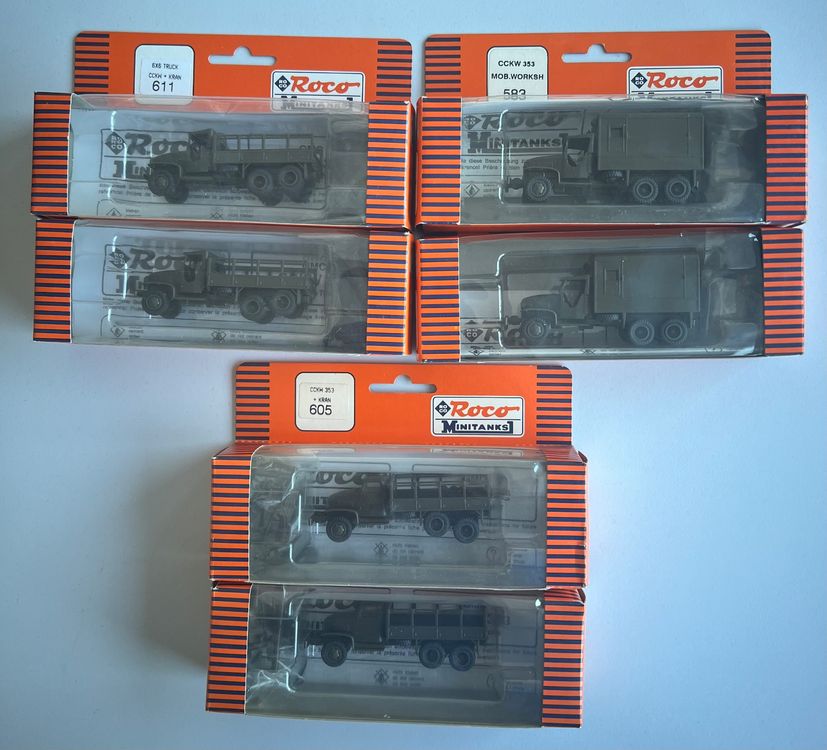6 Stk. Roco Minitanks H0 assortiert (Neu und originalverpackt) in ...