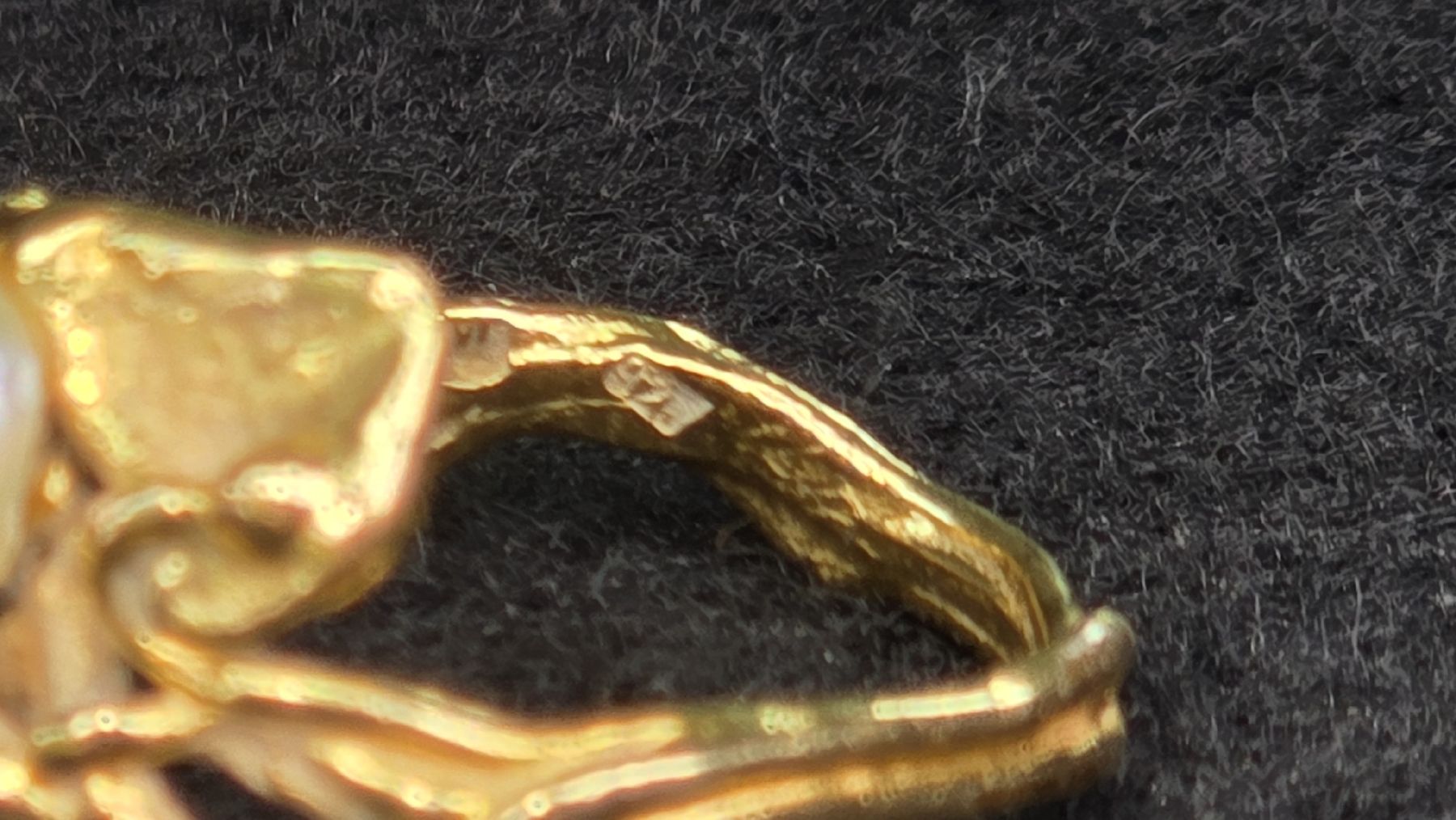 Ringe: Bague or et argent 0.925 vermeil perle – Gebraucht aus Cressier NE von Oldwatch94 1