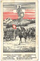 CH-Militär - Grenzbesetzung 1914 - Helvetia - Treueschwur