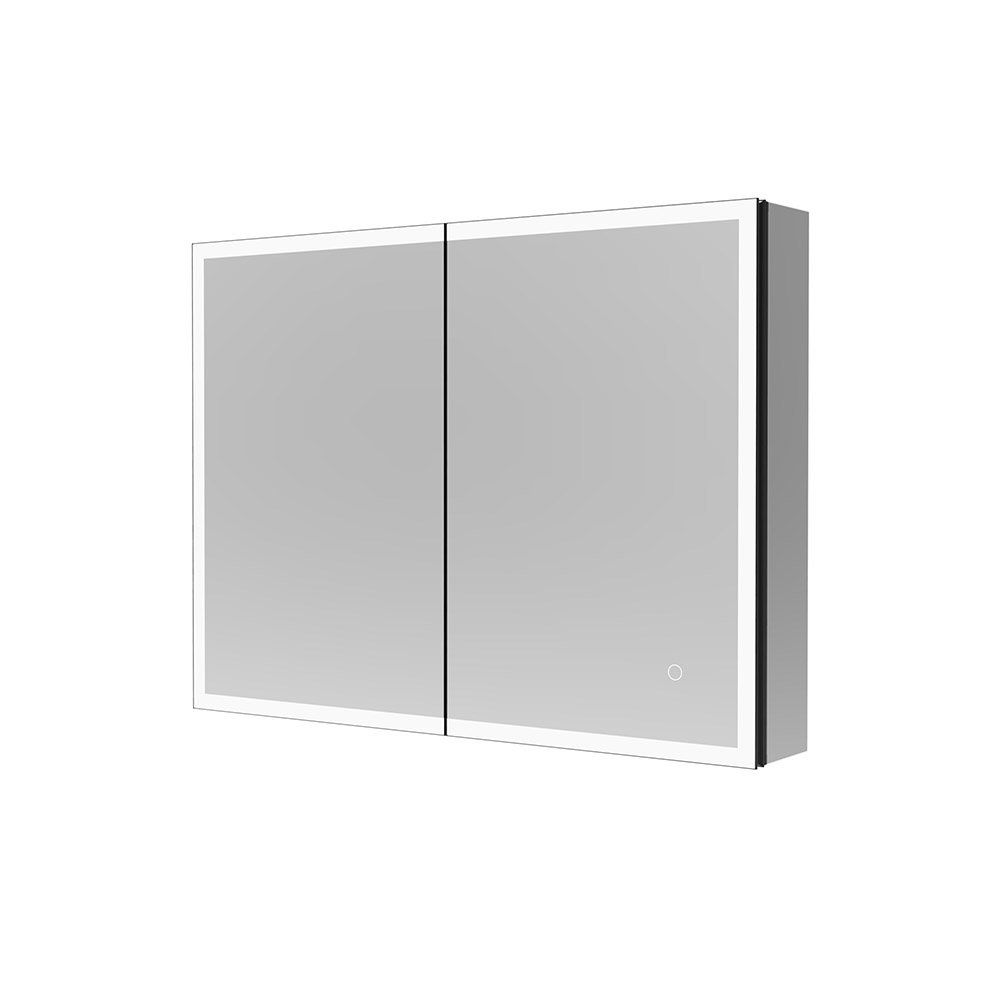 Armadietti a specchio: LED-Spiegelschrank EVA Schwarz - 80x60cm – Nuovo e nell'imballaggio originale da Wallenwil venduto da toesstal-vertrieb 2