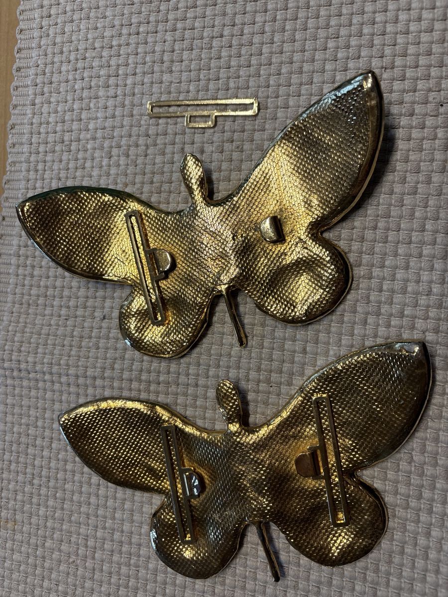 Fibbie per cinture: 2 Grosse Gürtelschnallen Schmetterling – Usato da Rümlang venduto da euqinom16 3