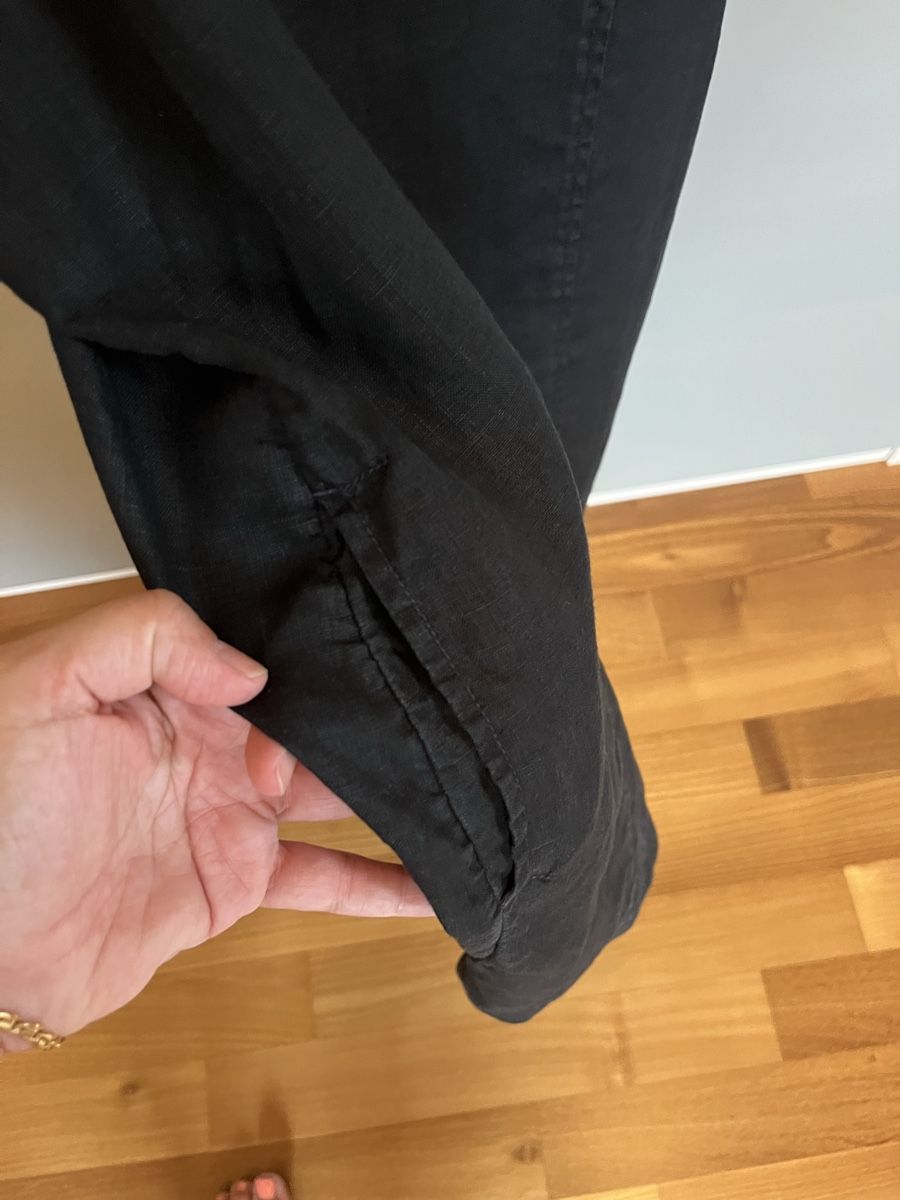 Vestiti: Schwarzes Leinenkleid mit Taschen – Usato da Zürich venduto da lux_t6lx 3