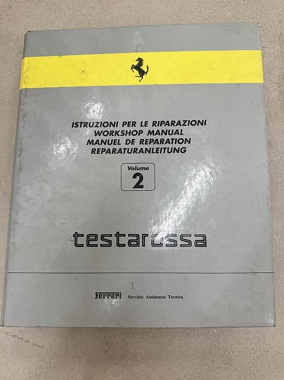 Ferrari Documenti: Reparaturanleitung FERRARI TESTAROSSA 2 – Usato da Meilen venduto da SimoKutlin46