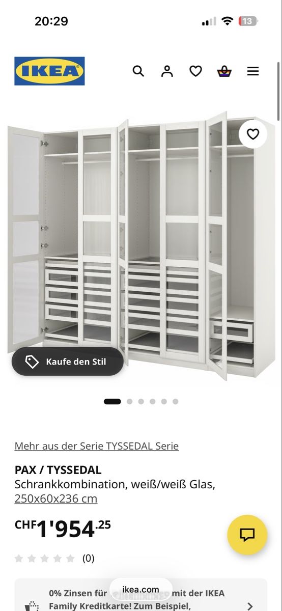 Ikea Armadi: Wunderschöner Ikea Pax Tyssedal Schrank – Usato da Glattbrugg venduto da jvasovic 3