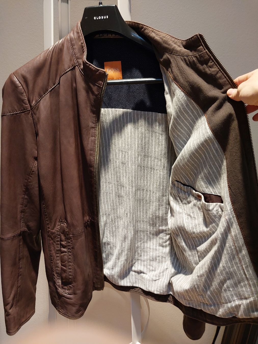 Hugo Boss Giacche: BOSS Orange Lederjacke - Gr. 48 - ungetragen – Nuovo (secondo la descrizione) da Zug venduto da ciceroni 4