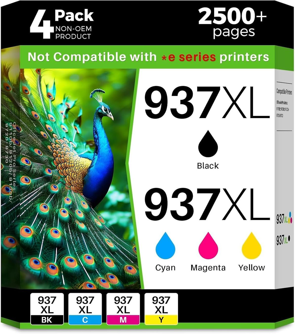 Hewlett Packard Cartucce per stampanti & toner: HP 937XL Druckerpatronen 4er-Set mit Chip Q-image – Nuovo e nell'imballaggio originale da Suhr venduto da SchnapperCH