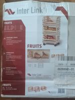 Inter Link Holz Stapelkiste Fruits auf Rollen, Neuwertig