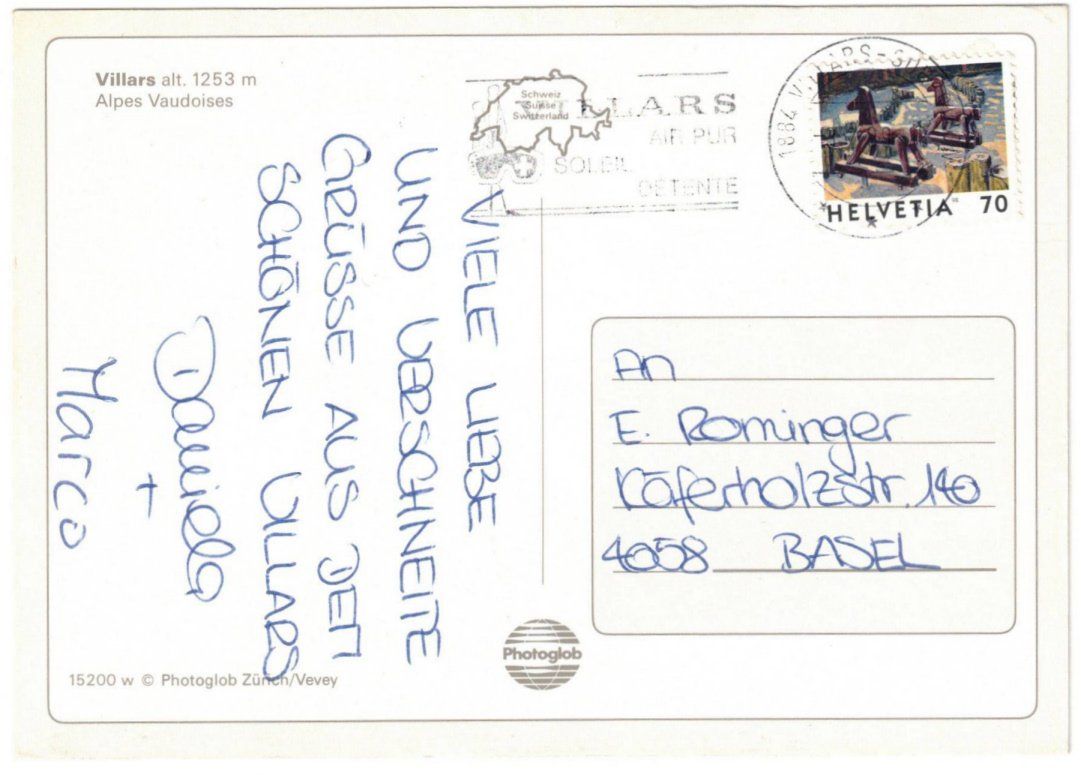 Cartoline postali: Villars - 4 Bild AK – Usato da Binningen venduto da Mountainrider 1