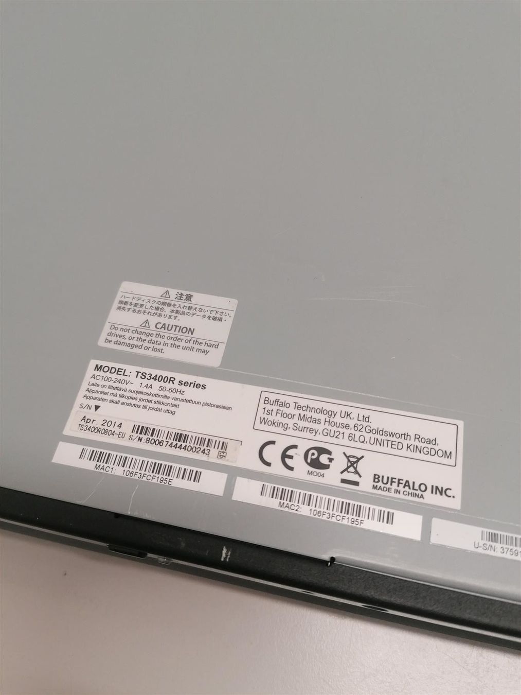 Buffalo Server: Buffalo Terrastation TS3400R – Usato da Niederdorf venduto da LeptonAG 1