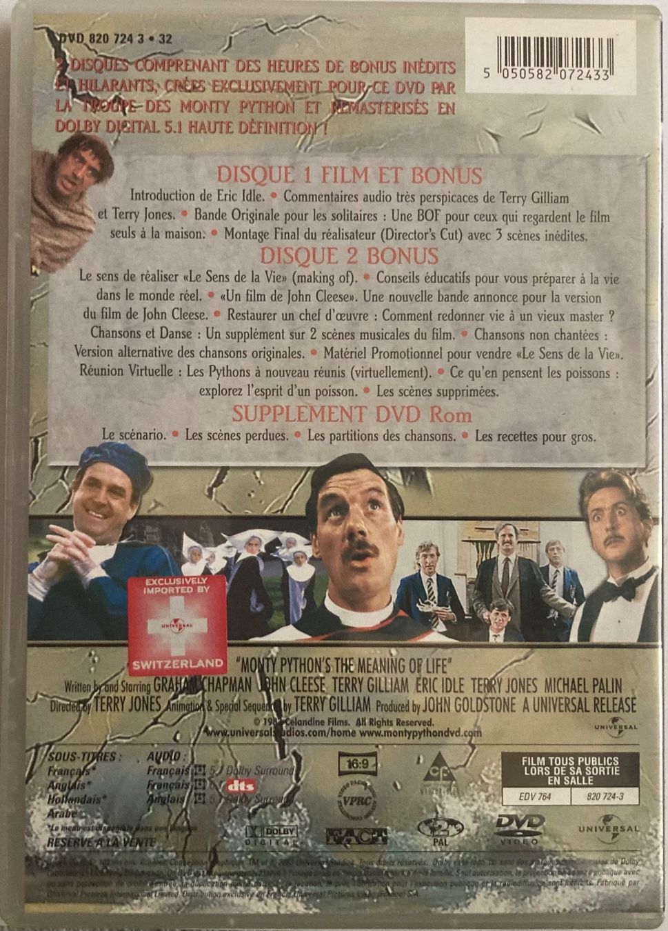 Tutti i DVDs: MONTHY PYTHON - LE SENS DE LA VIE (EDITION SPÉCIALE 2 DVD) – Usato da Poliez-Pittet venduto da Newtown-Records 1