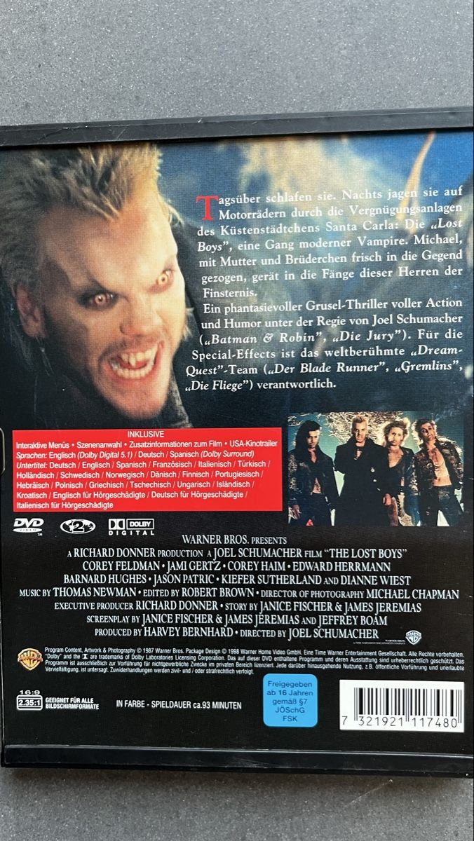 Tutti i DVDs: THE LOST BOYS – Usato da Wabern venduto da Lexis 1