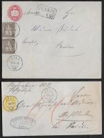 1877/80 zwei Briefe o ZELL Top Frankaturen selten ab 1.-