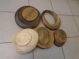 antike Hutformen /Hutmodelle aus Holz / 5 Stück