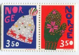 Briefmarken "Weihnachten".  Norwegen.