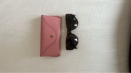 Lunettes de soleil écailles avec étui état comme neuf