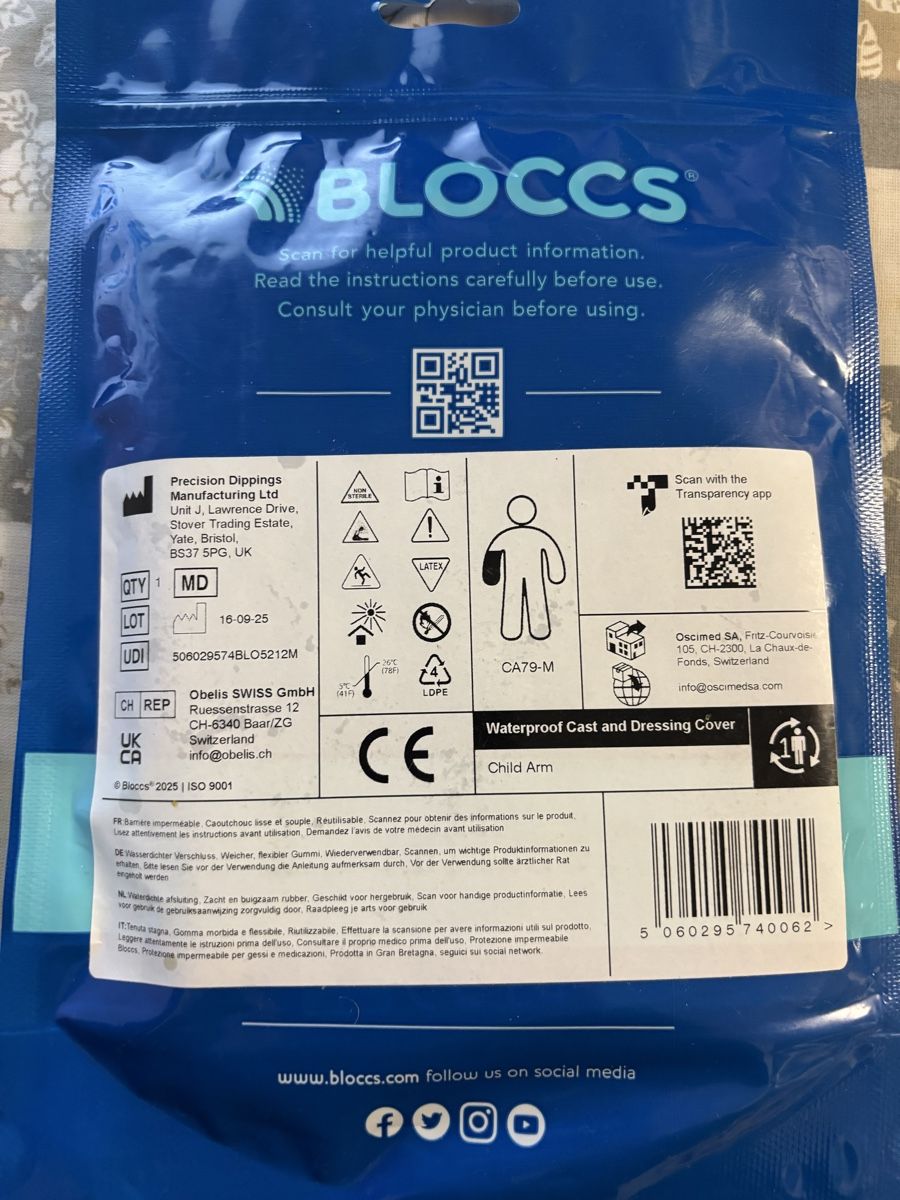 Appareils médicaux: Bloccs Wasserschutz für Arm / Gips – Neuf avec emballage d'origine à Wimmis par Soccerfanshop 1
