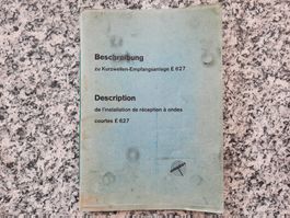 Beschreibung zu Kurzwellen-Empfangsanlage E 627