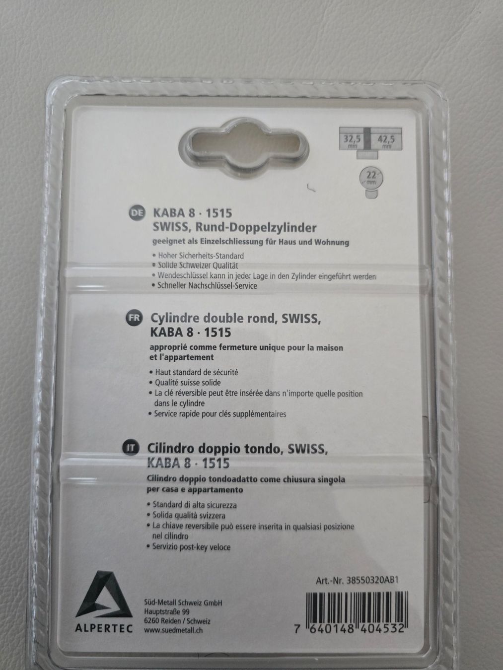 Kaba Schliesszylinder: Kaba cyilindre – Neu und originalverpackt aus Oberegg von pippiona1234 1