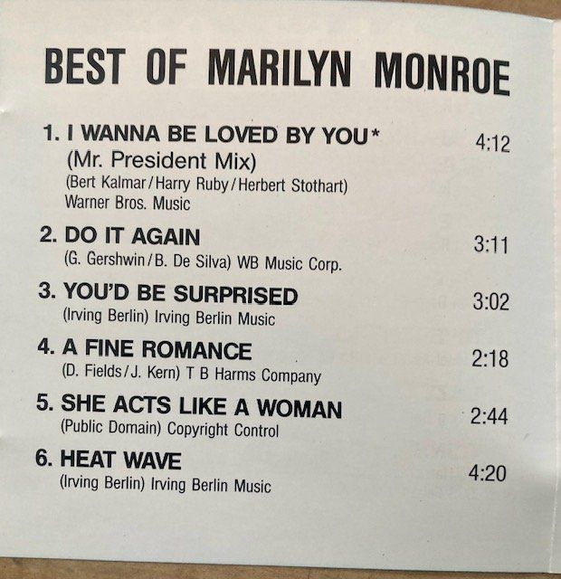 CD: Best of Marilyn Monroe – Usato da Dürnten venduto da Scheidegg32 2