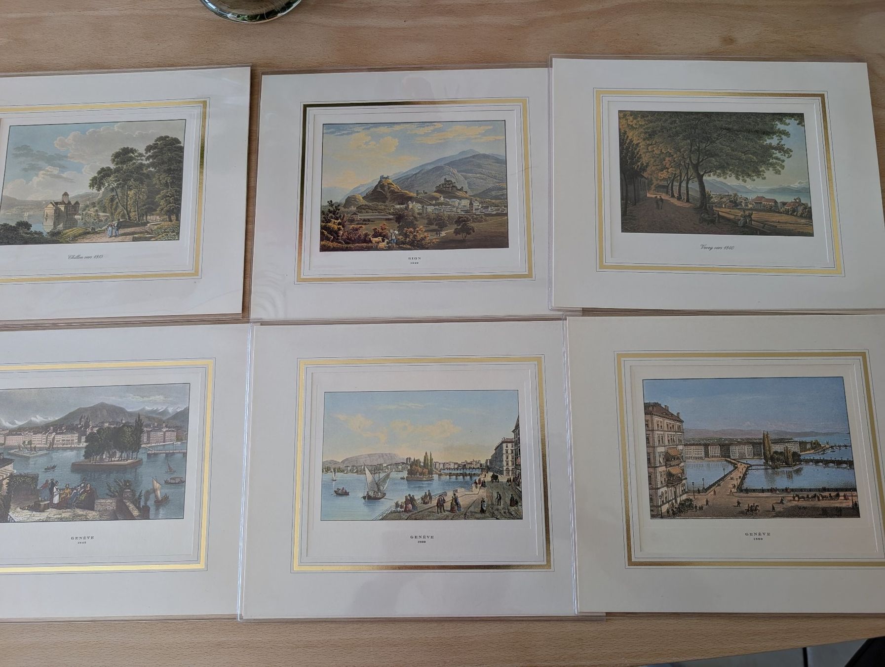 Posters & Illustrations: 6 Kunstdrucke Genf, Schloss Chillon, Sion, Vevey – Neuf avec emballage d'origine à Aeugst am Albis par Andyw