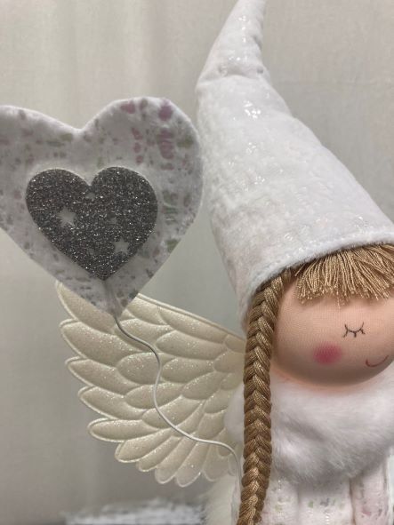 Tutte le decorazioni: Deko Engel stehend weiss Grösse: D16cm x H41cm – Nuovo e nell'imballaggio originale da Oensingen venduto da Liquidations-Shop 3