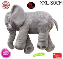 Elefant Plüschtier Elefantenkissen XXL 80 cm Baby Babykissen