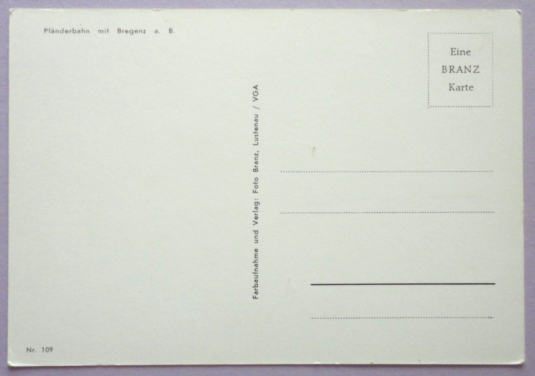 Cartes postales: Pfänderbahn mit Bregenz a. B. – D'occasion à Fétigny par Billy2miny 1