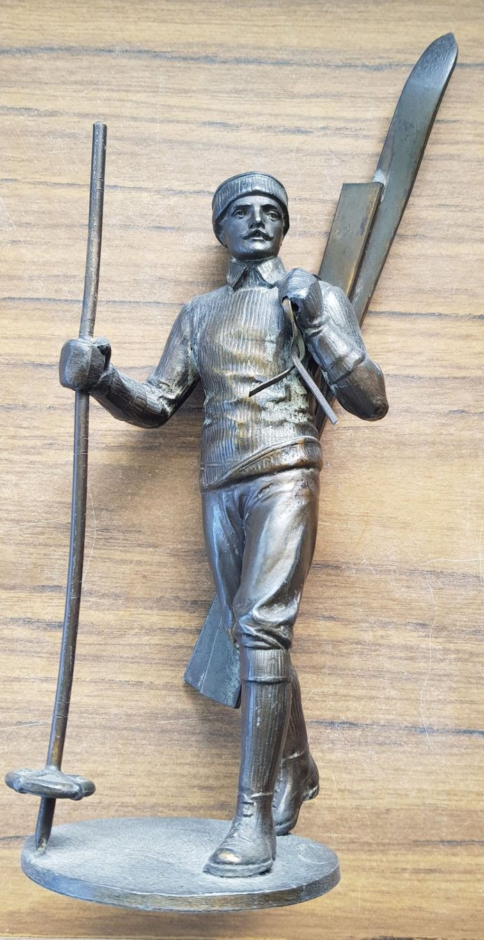 Sculture & Statue: Bronzefigur Skifahrer antik – Usato da Mörschwil venduto da antiksalon21 7