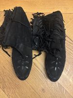 Jimmy Choo Boots, Gr. 39.5, Schwarz, Top Zustand, Fransen