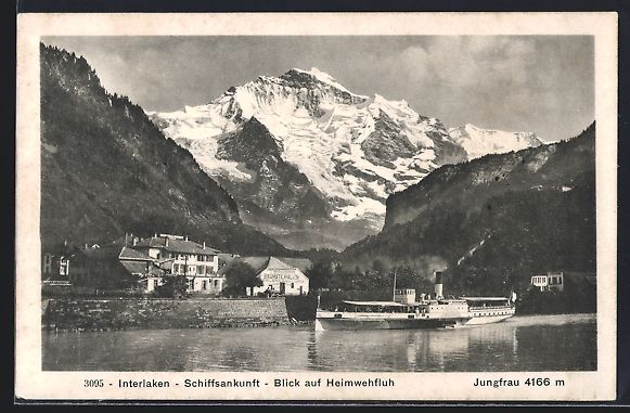 Ansichtskarten: Interlaken, Schiffsankunft mit Blick auf – Gebraucht aus Berlin von bartko-reher