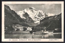 Interlaken, Schiffsankunft mit Blick auf