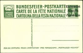 1914_Bundesfeierkarte Nr. 11 ENT; Pestalozzis Gattin
