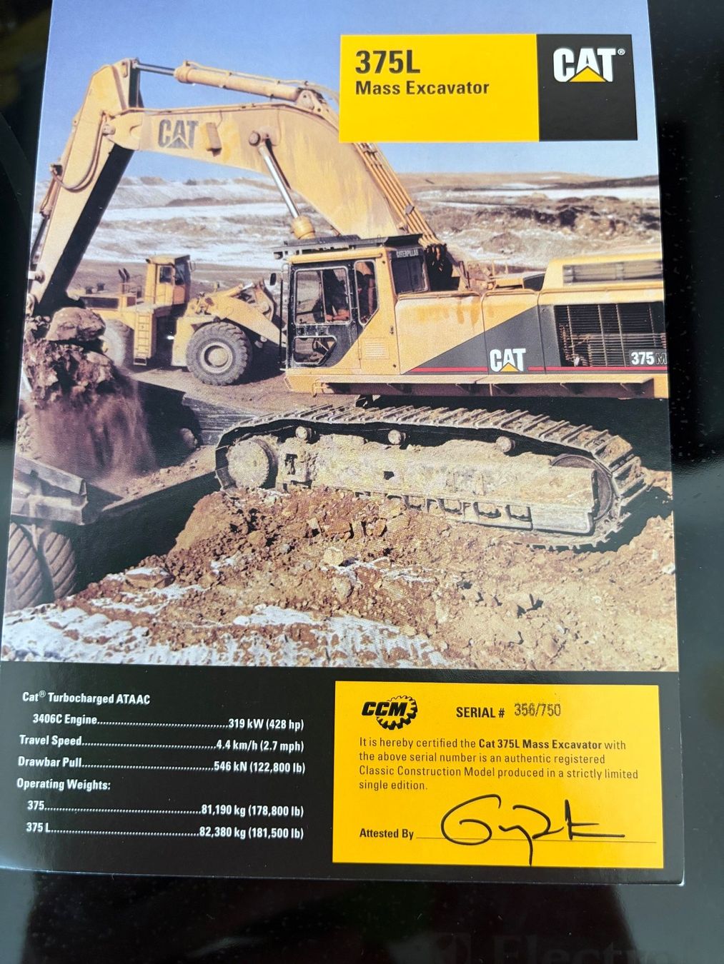 Caterpillar Escavatori: Caterpillar 375L CCM Modelle 1:48 – Nuovo (secondo la descrizione) da Duebendorf venduto da gilberto17 7