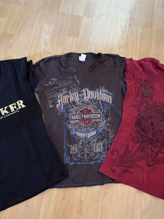 Lot T-Shirts Harley Davidson et Rokker - taille S-M