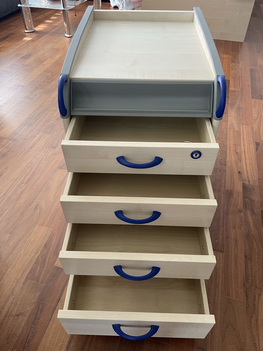 Moll Banconi: Rollcontainer Moll Ahorn Dekor, 4 Schubladen Top! – Nuovo (secondo la descrizione) da Neuenkirch venduto da balani 6