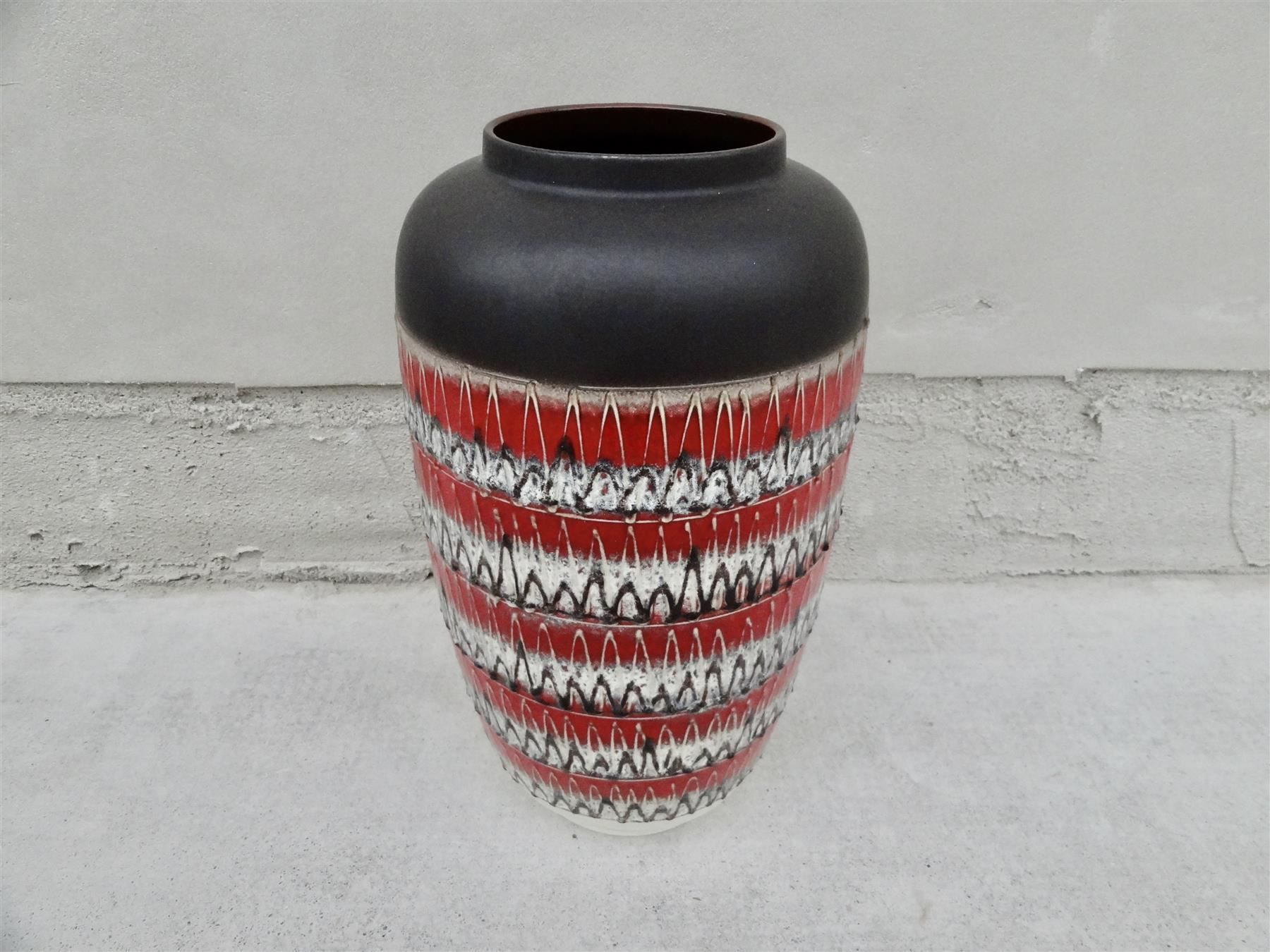 Vasi & Recipienti: Vintage Bodenvase W-Germany Fat Lava Vase – Nuovo e nell'imballaggio originale da Kerzers venduto da zimmergruen 2