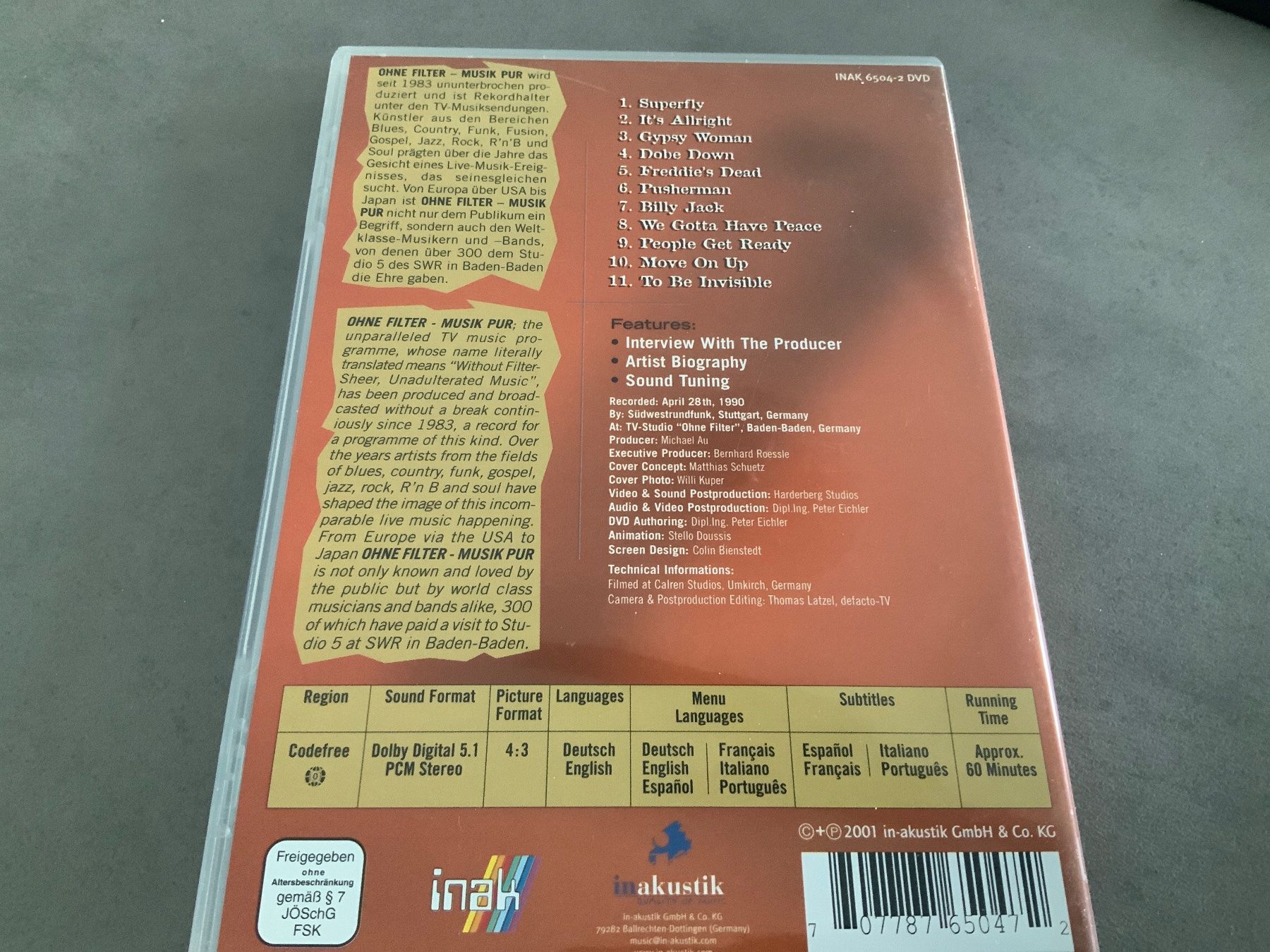 Tutti i DVDs: Curtis Mayfield in Concert, DVD – Usato da Uster venduto da Macita56 1