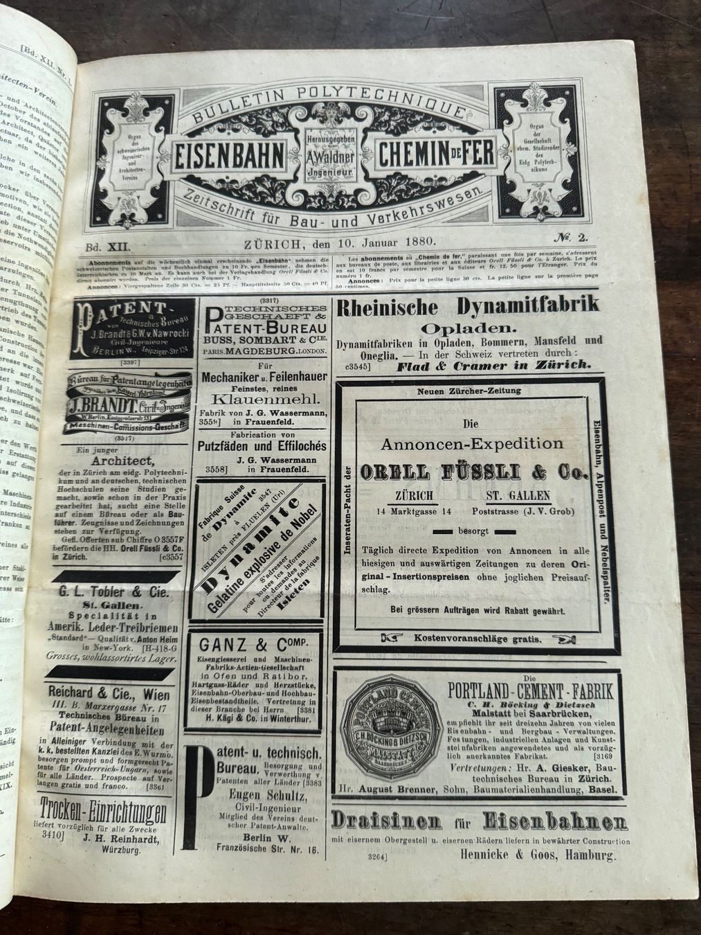 Libri: Bulletin polytechnique 1880, Eisenbahn Zeitschrift! – Usato da Rifferswil venduto da reb_jpx2 1