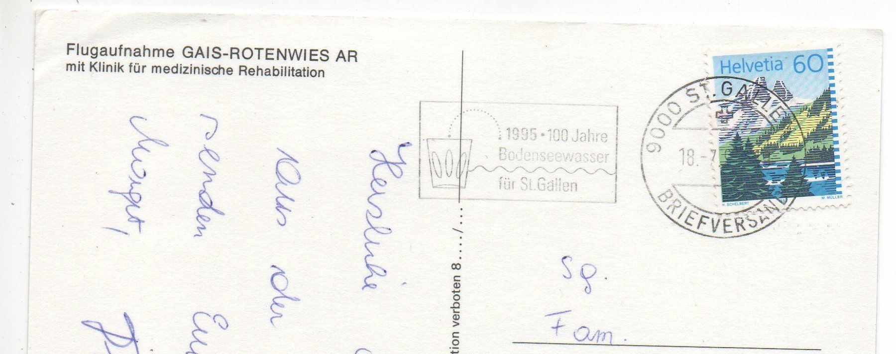 Cartoline postali: 4 Stk. Ansichtskarten GAIS – Usato da Jona venduto da philajona 3