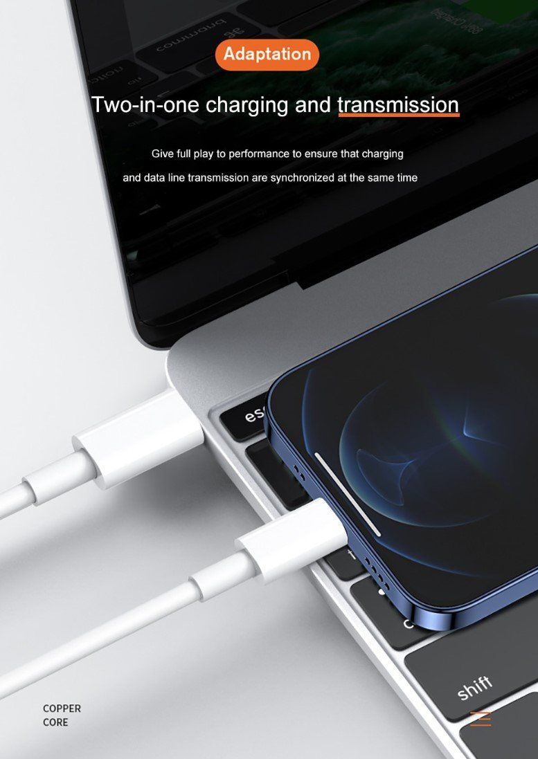 Cavi: iPhone iPad iPod 20W Lightning USB-C Ladekabel + Daten 2m – Nuovo e nell'imballaggio originale da Rorschacherberg venduto da elektrofreak 4
