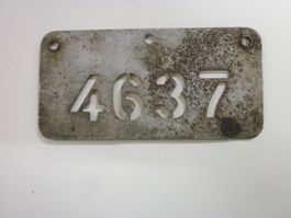 Antik Vélonummer Plaque Vélo Fahrrad VD Oldtimer