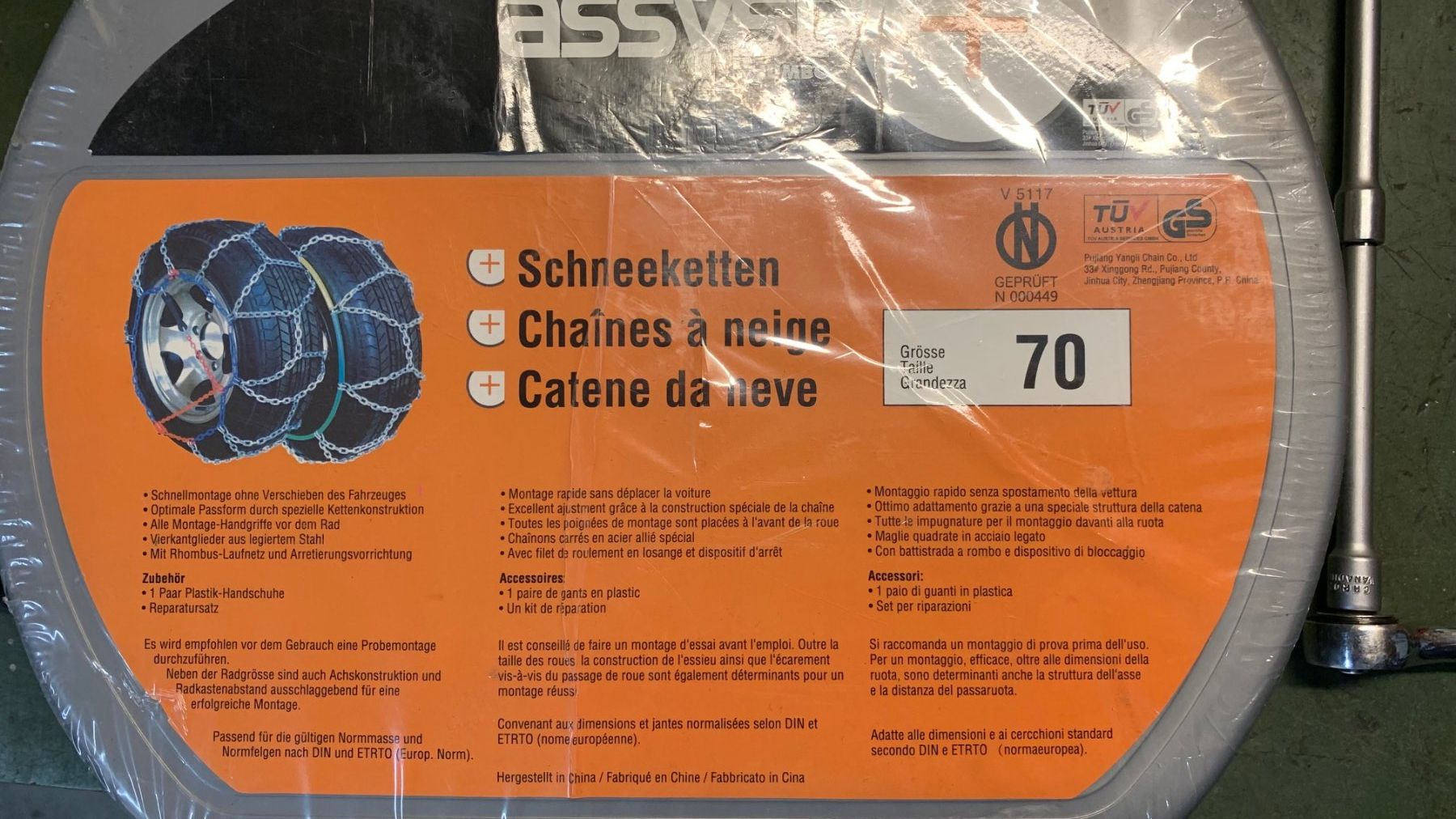 Catene da neve: Schneeketten Grösse 70 – Nuovo e nell'imballaggio originale da Frutigen venduto da Gehrihorn 1