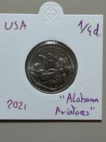 USA - 25 cents - 2021 Alabama Aviators