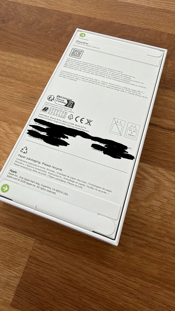 Apple Telefoni cellulari / Smartphones: Iphone 18 Pro 512 GB schwarz – Nuovo e nell'imballaggio originale da Kirchberg BE venduto da Mircooo 3