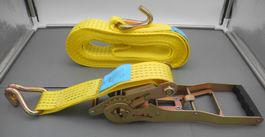 Langhebel Spanngurt mit Haken 5 T x 8 M, gelb, Topqualität!